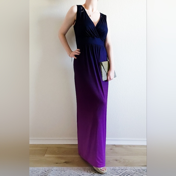 Soma Ombre Crochet Jersey Maxi Dress, Size M - Picture 5 of 11